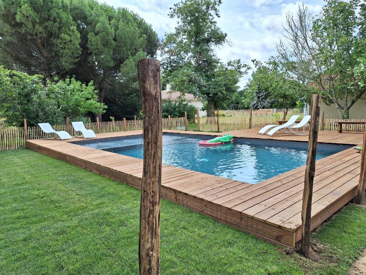 La Pinede Du Cheou, Piscine, Logement Independant, Parking, Draps, Wifi Fibre Mimizan Exterior foto